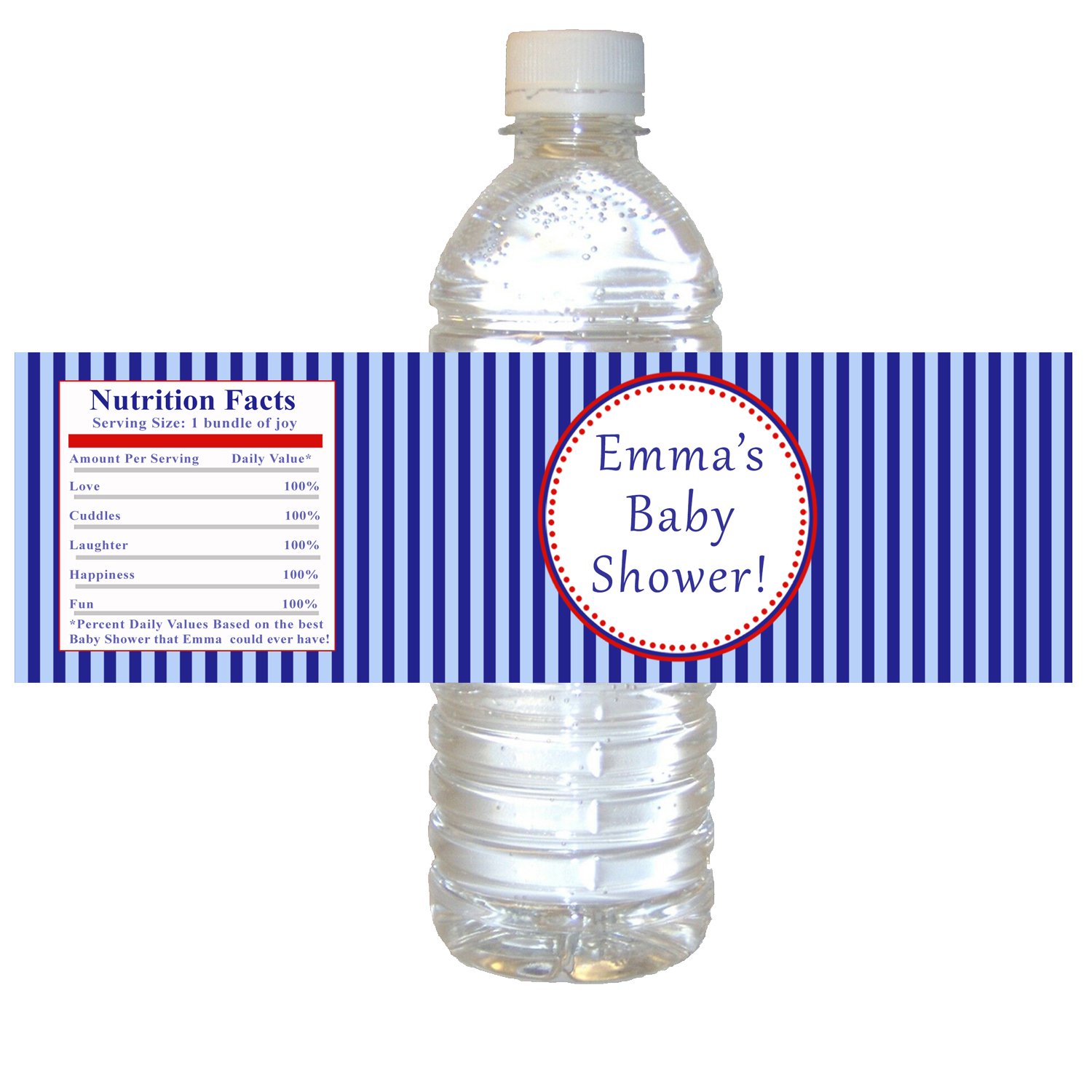 Printable Nautical Water Bottle Labels Wrappers - Birthday Party Baby ...