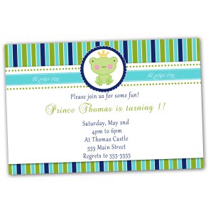 30 Prince Frog Crown Invitations Birthday Party Baby Shower