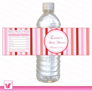 Printable Valentines Water Bottle Labels Wrappers - Birthday Party Baby Shower