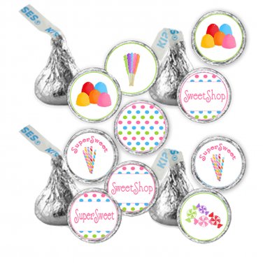 Hershey Kiss stickers - Printable Sweetshop Candyland Party Occasion Labels