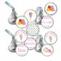 216 Hershey Kiss stickers - Personalized Sweetshop Candyland Party Occasion Labels