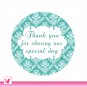 Printable Personalized Damask Vintage Thank You Tags - Suitable For Any Occasion