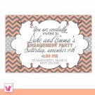 30 Personalized Chevron Bridal Shower Wedding Engagement Rehearsal Dinner Invitation