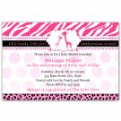 30 Personalized Adorable Jungle Giraffe Baby Shower Invitation