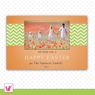 Printable Personalized Easter Greeting Photo Card