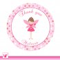 Printable Personalized Cute Pink Fairy Thank You Tags - Birthday Party