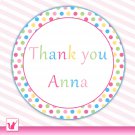 Printable Personalized Sweetshop Candyland Thank You Tags - Baby Shower Birthday Occassions