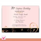 30 Personalized Coral Pink Floral Birthday Invitation - Suitable for other ocassions