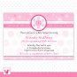 30 invitations baby girl shower pink snowflakes winter wonderland personalized