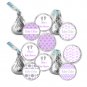 Hershey Kiss stickers - Printable Personalized Purple Grey Baby Feet Baby Shower Labels