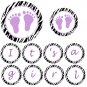 Baby Girl Shower Banner Its A Girl Zebra Purple Black
