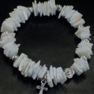 White Puka Shells & Silver     $21.99   Small  6"