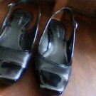 womens black shoes easyspirit size 10M short heal very nice