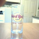tall clear glass collectable shot glass hard rock cafe new york