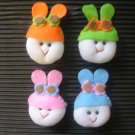 8pcs Fabric Puffy Kiddy Heads~Card Topper/Sewing/Paper