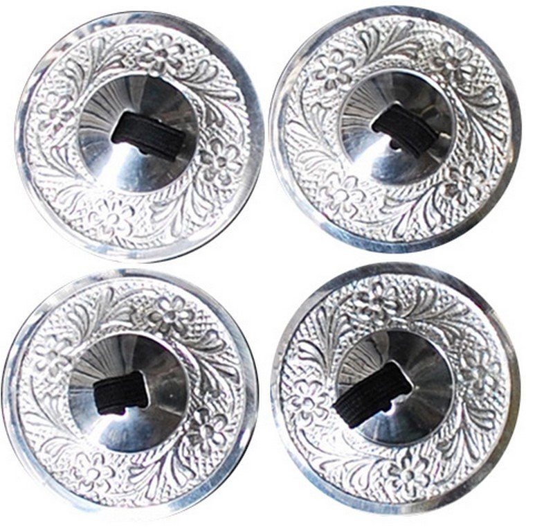 Indiantrend Sagat Zills Finger Cymbals Silver tone 16 Pcs zill