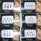 Pack of 120 Multi-Colour Ornate Bindi Indian Bridal Bindi Crystal Tikka Head