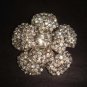 Bridal Flower Cake topper Rhinestone Brooch pin PI358