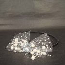 Wedding white Bow Prom Rhinestone Headband Tiara HR98