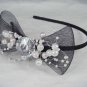 Wedding white Bow Prom Rhinestone Headband Tiara HR98