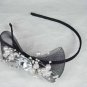 Wedding white Bow Prom Rhinestone Headband Tiara HR98