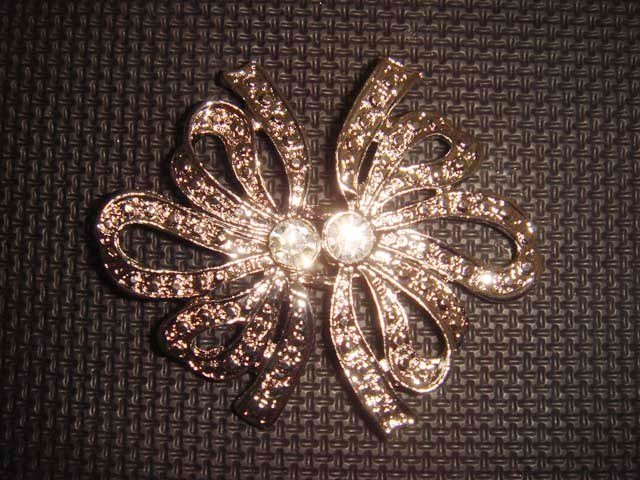 Dress Crystal Rhinestone clasp hook buckle button BU08