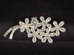 Bridal crystal Flower cake Rhinestone Brooch pin PI388