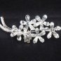 Bridal crystal Flower cake Rhinestone Brooch pin PI388