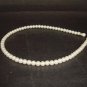 White Bead Prom Party Hair Headband Tiara HR99