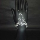 Sexy Rhinestone cuff slave Bracelet with ring BR196