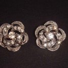 2 pc Bridal dress Flower Rose Rhinestone button BN5