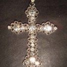 Bridal Cross Vintage Style Rhinestone Pendant PN8