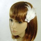 Bridal Feather Butterfly rhinestone hair clip BA136