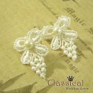 Bridal Crochet Faux Pearl White dangle Earring ER177