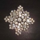 Bridal Rhinestone Crystal silver tone Brooch pin PI283