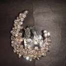 Bridal dress cake moon Rhinestone Brooch pin Pi403