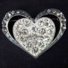 Bridal Heart Crystal Rhinestone Brooch pin PI310