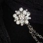 Vintage style Rhinestone Scarf Sweater chain clip PI66
