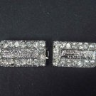 Rectangle Rhinestone clasp hook buckle button BU14