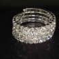 Bridal 4 row Rhinestone Stretch Bracelet Armlet BR173