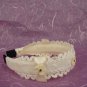 Bridal Flower girl Ivory Pink Crochet Headband HR121