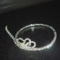 Bridal Heart Rhinestone Bangle Bracelet Armlet BR194