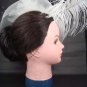 Bridal Flower Ivory Feather Fascinator Hat Pin BA126