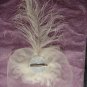 Bridal Flower Ivory Feather Fascinator Hat Pin BA126