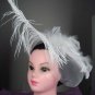 Bridal Flower Ivory Feather Fascinator Hat Pin BA126