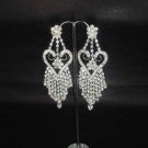 Bridal Heart Chandelier Rhinestone dangle Earring ER166