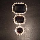 Bridal Rectangle dangle Rhinestone Brooch pin PI229