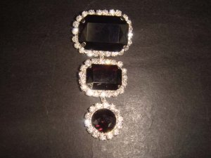 Bridal Rectangle dangle Rhinestone Brooch pin PI229