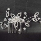 Bridal Rhinestone Flower crystal Hair tiara Comb RB389D
