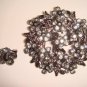 Bridal Vintage style Black Rhinestone Brooch pin PI381